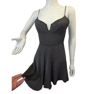 Blue Life Black White Micro Dot Mini Slip Dress Size S Rayon Adjustable Straps